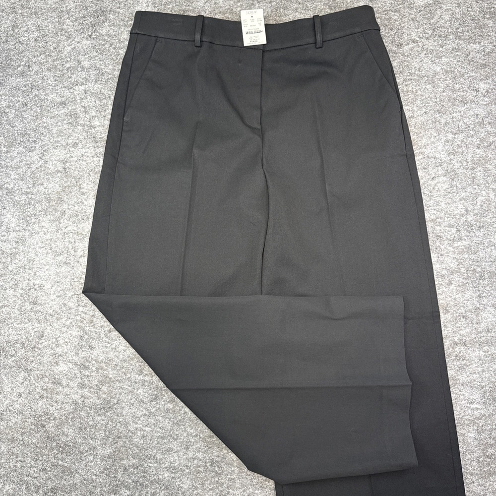 NEW J crew Remy full length wide leg pant women's 12 black trousers career CL194